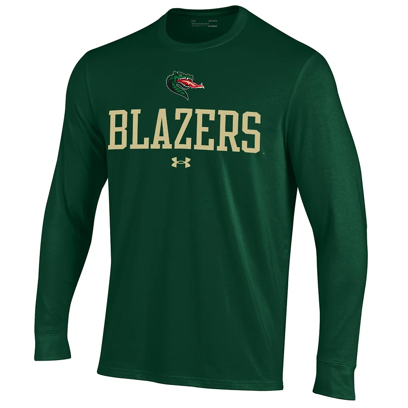 Men's Under Armour Green UAB Blazers Performance Long Sleeve T-Shirt