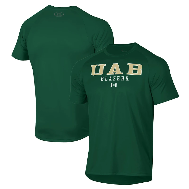 Men's Under Armour Green UAB Blazers Tech T-Shirt