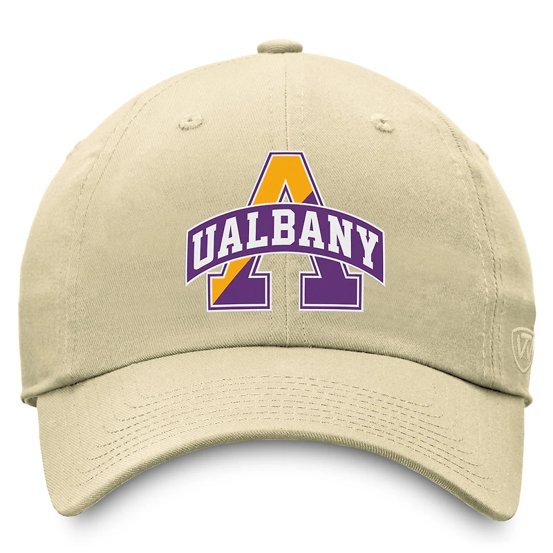 Men's Fanatics Purple/Tan UAlbany Great Danes T-Shirt & Adjustable Hat Combo Pack