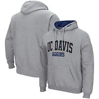 Sweat à capuche Colosseum Heather Gray pour homme, avec logo et arche des UC Davis Aggies