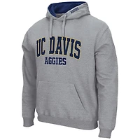 Colosseum Heathered Grey UC Davis Aggies Arch and Logo Pull à capuche pour homme