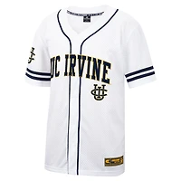 Maillot de baseball boutonné en maille Free Spirited UC Irvine Anteaters Colosseum blanc pour hommes