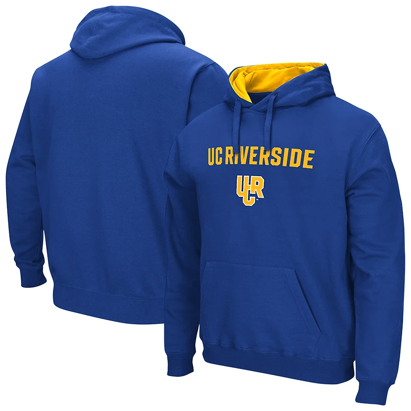 Men's Colosseum Royal UC Riverside Highlanders Arch & Logo 3.0 Pullover Hoodie