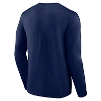 T-shirt à manches longues Fanatics Blue UC Santa Barbara Gauchos pour homme, logo arche vieilli