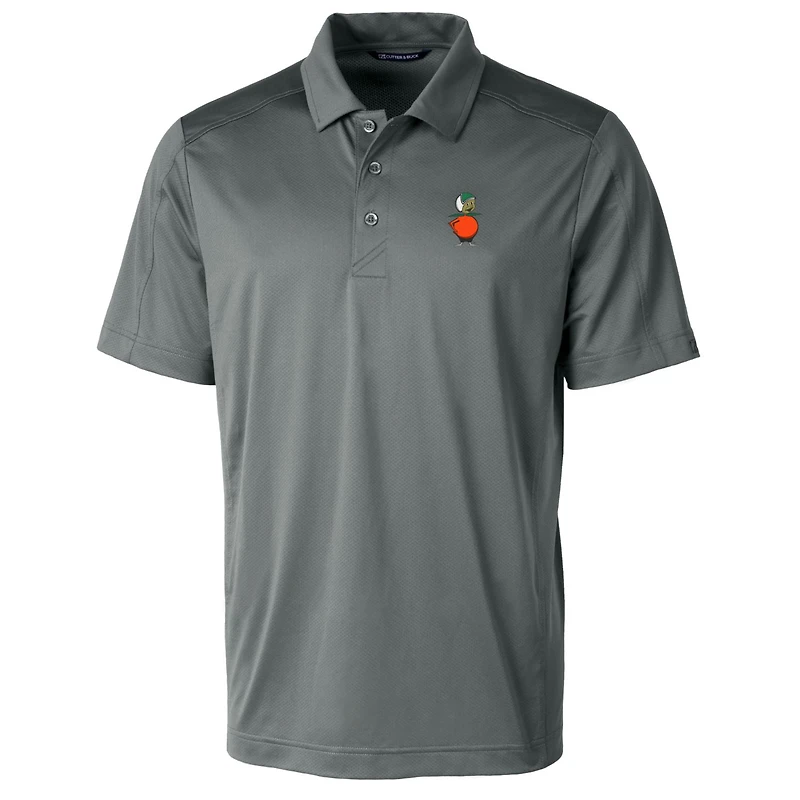 Cutter & Buck Steel UCF Knights Primary Team Logo Prospect Textured Stretch Polo