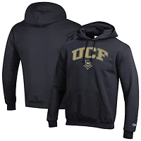 Sweat à capuche noir Champion UCF Knights Arch Over Logo pour homme
