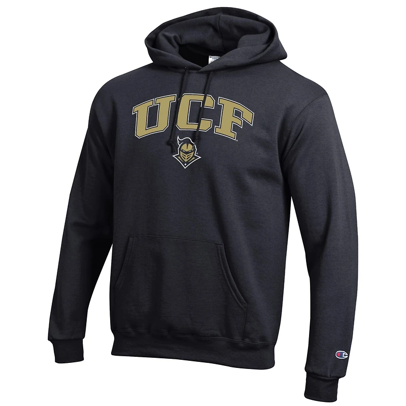 Sweat à capuche noir Champion UCF Knights Arch Over Logo pour homme