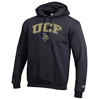 Sweat à capuche noir Champion UCF Knights Arch Over Logo pour homme