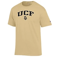T-shirt Champion Gold UCF Knights pour homme avec logo Arch Over