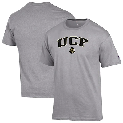Men's Champion  Heather Gray UCF Knights Arch Over Logo T-Shirt
