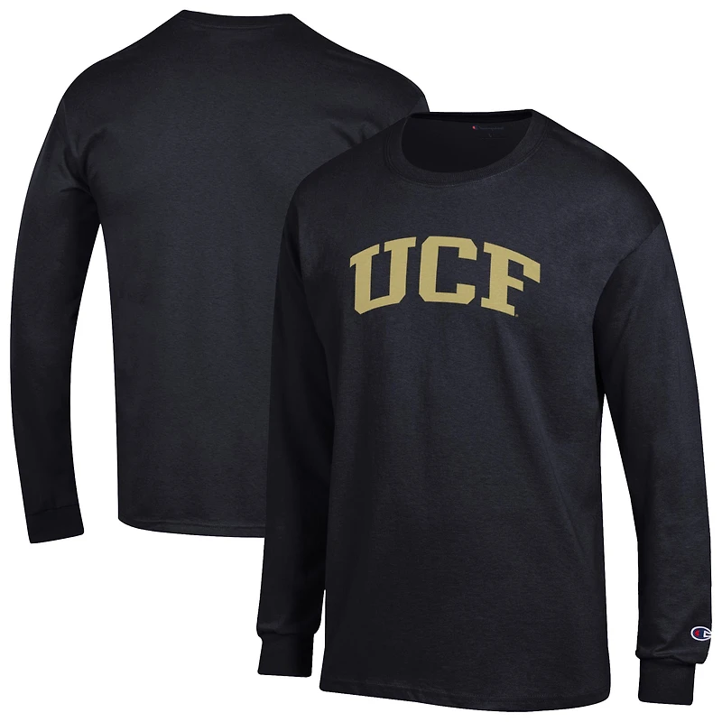 T-shirt à manches longues noir Champion UCF Knights Basic Arch pour homme