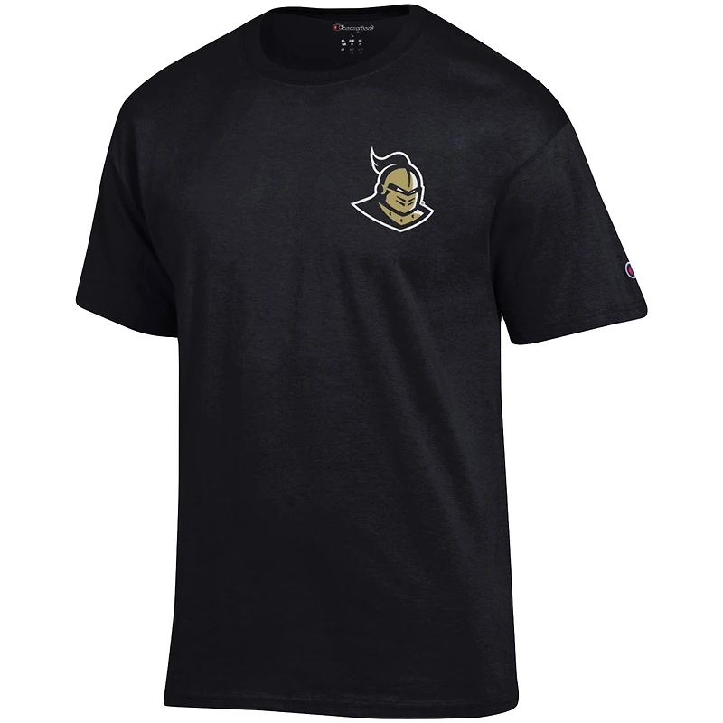 T-shirt noir Champion UCF Knights Stack 2-Hit pour homme