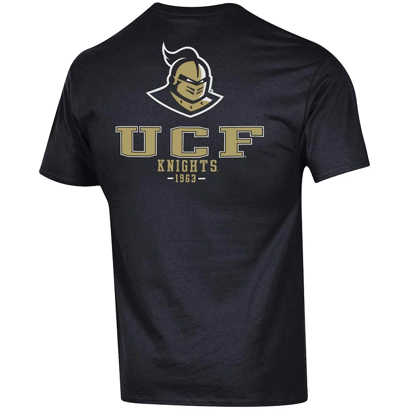 T-shirt noir Champion UCF Knights Stack 2-Hit pour homme