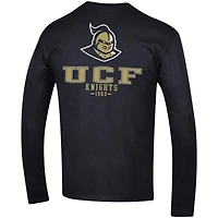 T-shirt à manches longues Champion UCF Knights Team Stack pour homme, noir