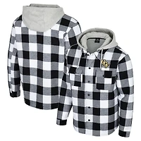 Veste zippée à carreaux Buffalo Colosseum noire/blanche pour homme UCF Knights
