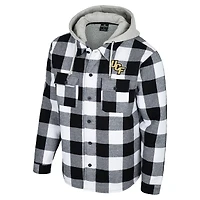 Veste zippée à carreaux Buffalo Colosseum noire/blanche pour homme UCF Knights