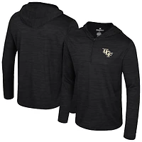 Men's Colosseum Black UCF Knights Always Sunny Lightweight Quarter-Zip Hoodie