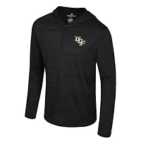Sweat à capuche léger quart de zip Colosseum Black UCF Knights Always Sunny pour homme