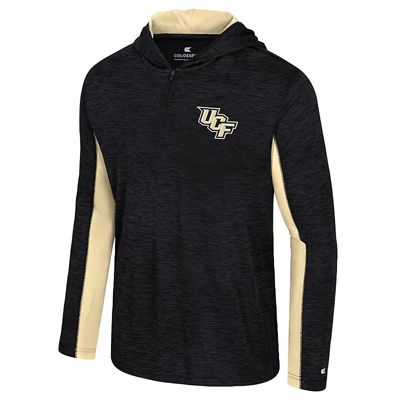 Men's Colosseum Black UCF Knights Always Sunny Quarter-Zip Hoodie