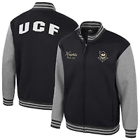 Men's Colosseum Black UCF Knights Ambi-Turner Full-Zip Varsity Jacket