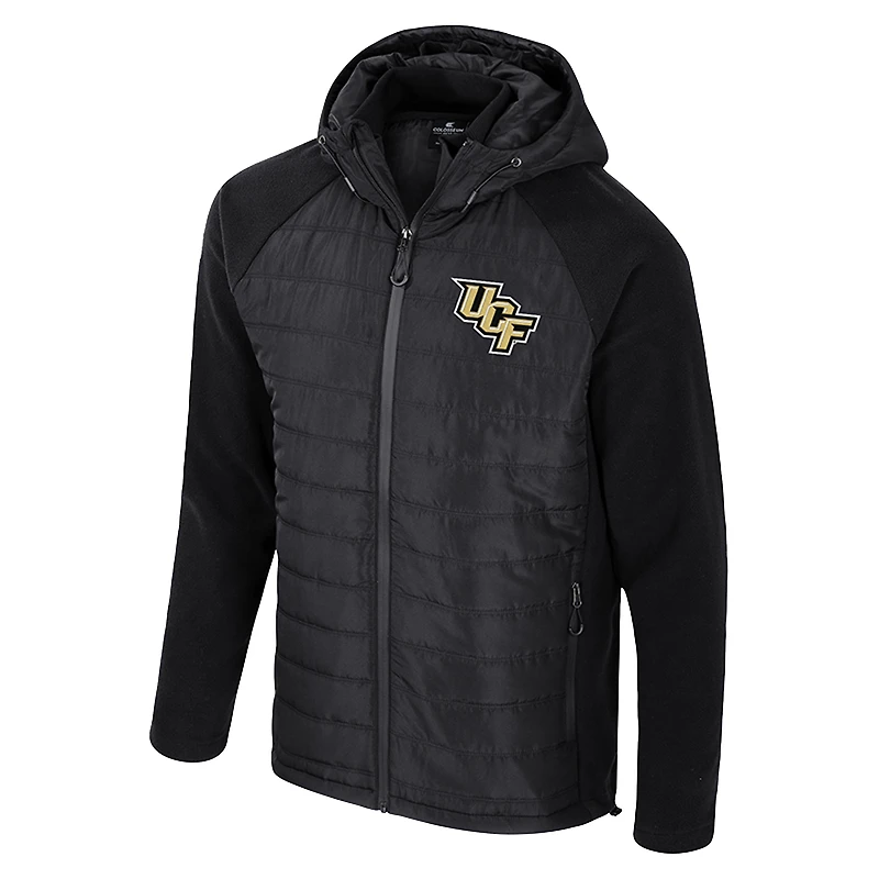 Veste à capuche entièrement zippée Colosseum Black UCF Knights Block The Sun pour homme