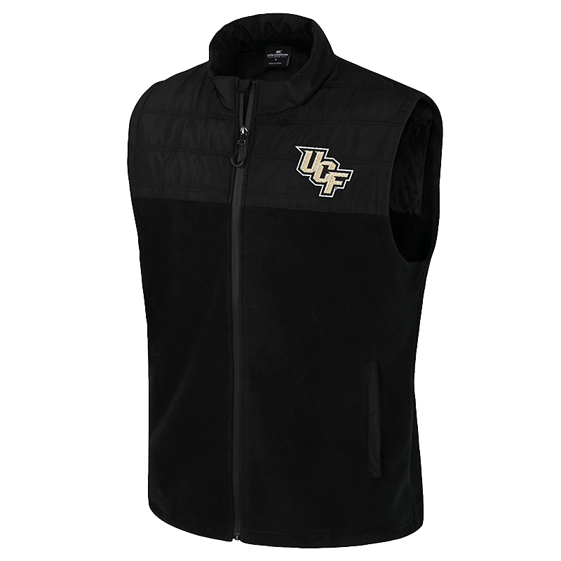 Men's Colosseum  Black UCF Knights Block The Sun Full-Zip Vest