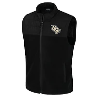 Men's Colosseum  Black UCF Knights Block The Sun Full-Zip Vest
