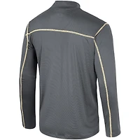 Men's Colosseum Black UCF Knights Cameron Quarter-Zip Windshirt