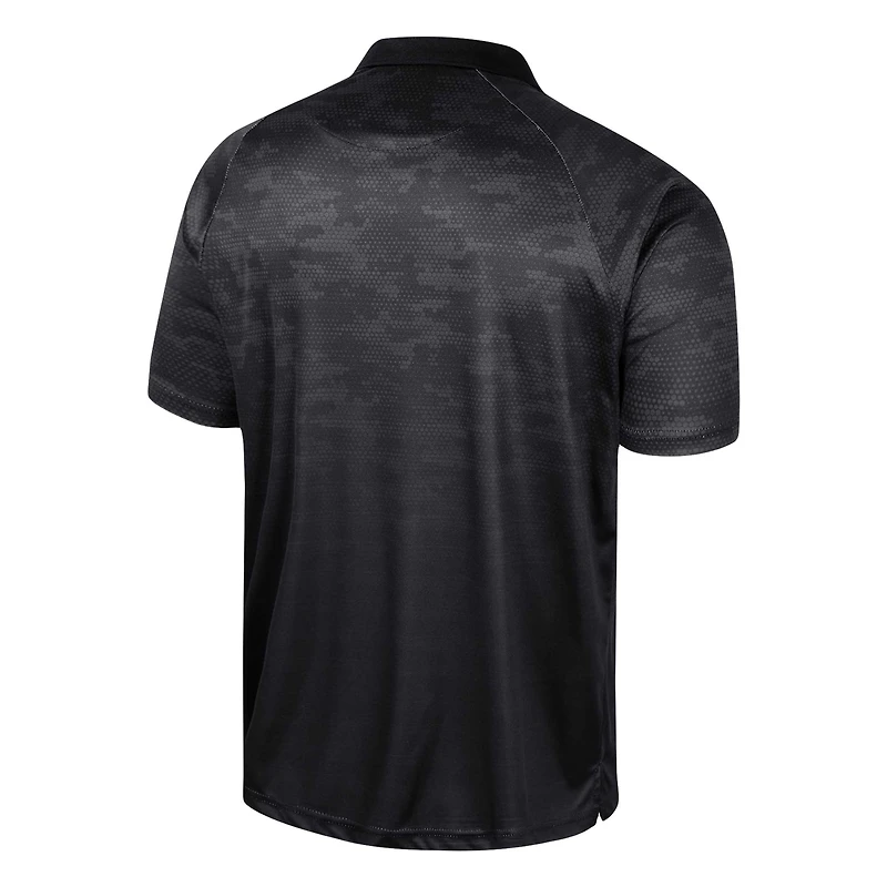 Polo à manches raglan nid d'abeille UCF Knights noir Colosseum pour hommes