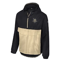 Men's Colosseum  Black UCF Knights Reloaded Anorak Half-Zip Jacket