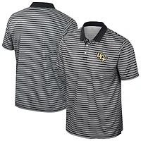 Men's Colosseum Black UCF Knights Striped Polo