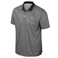 Men's Colosseum Black UCF Knights Striped Polo