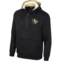 Chandail à capuchon demi-zip Colosseum UCF Knights Team noir pour hommes