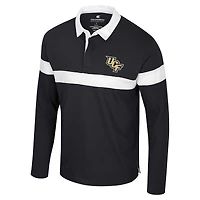 Men's Colosseum  Black UCF Knights Too Cool For School Long Sleeve Polo