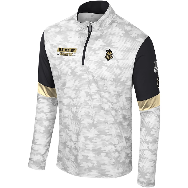 Coupe-vent à quart de zip Colosseum Camo UCF Knights OHT pour hommes Appréciation militaire Tomahawk
