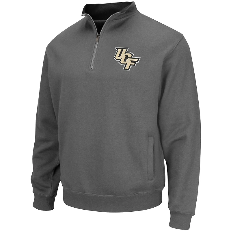 Men's Colosseum Charcoal UCF Knights Tortugas Logo Quarter-Zip Pullover Jacket
