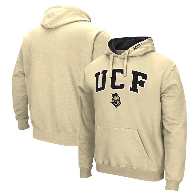 Sweat à capuche Colosseum Gold UCF Knights Arch & Logo pour hommes
