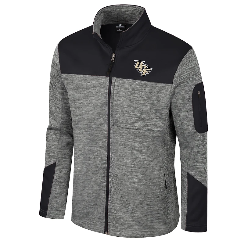 Men's Colosseum  Gray/Black UCF Knights Guard Full-Zip Jacket