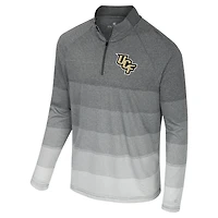 Men's Colosseum  Gray UCF Knights AI Striped Mesh Quarter-Zip Raglan Windshirt