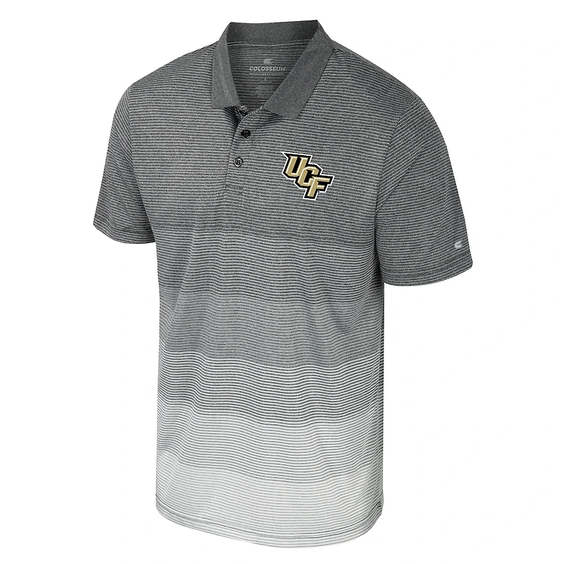Polo en maille rayée UCF Knights Colosseum gris pour hommes