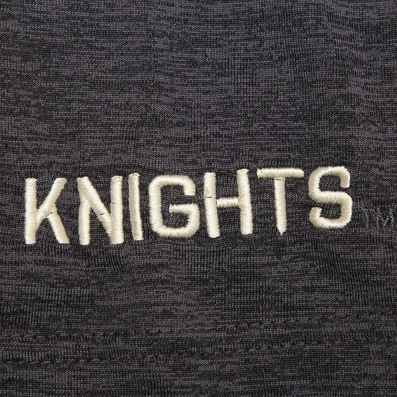 Men's Colosseum Heathered Black UCF Knights Down Swing Polo