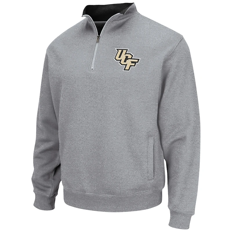 Men's Colosseum Heathered Gray UCF Knights Tortugas Team Logo Quarter-Zip Jacket