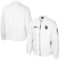 Blouson aviateur entièrement zippé Colosseum UCF Knights White Rabbit pour homme