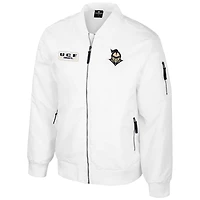 Blouson aviateur entièrement zippé Colosseum UCF Knights White Rabbit pour homme