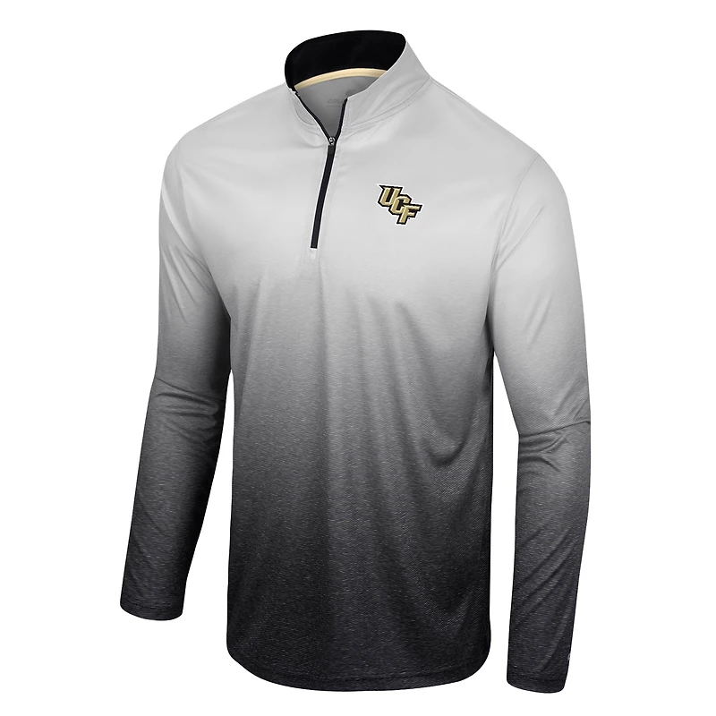Men's Colosseum White/Black UCF Knights Laws of Physics Quarter-Zip Windshirt
