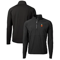 Veste hybride en tricot recyclé entièrement zippée avec logo Cutter & Buck Black UCF Knights Adapt pour homme