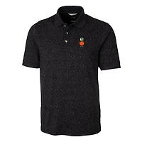 Men's Cutter & Buck Black UCF Knights Advantage Space Dye Tri-Blend Polo