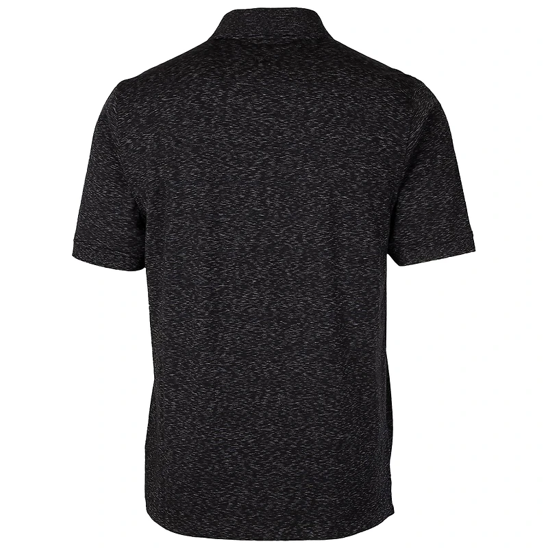 Men's Cutter & Buck Black UCF Knights Advantage Space Dye Tri-Blend Polo