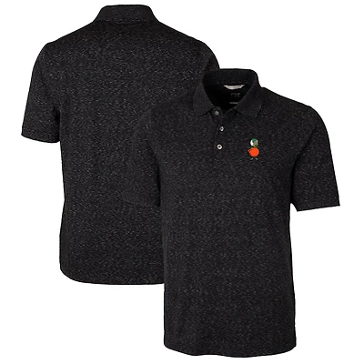 Men's Cutter & Buck Black UCF Knights Advantage Space Dye Tri-Blend Polo