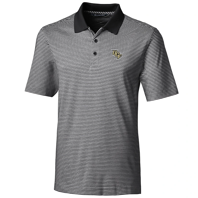 Polo à rayures ton sur Forge pour homme, noir, Cutter & Buck, UCF Knights, grandes tailles